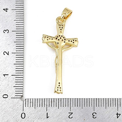 Brass Micro Pave Cubic Zirconia Pendants KK-Z123-23G-01-1