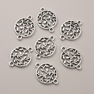 Tibetan Style Zinc Alloy Connector Charms FIND-WH0145-29AS-1