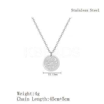 Stylish 304 Stainless Steel Wolf Head Pendant Necklaces for Women's Daily Wear SC2317-1