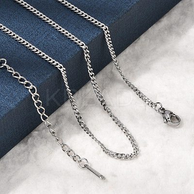 12Pcs 2.2MM 304 Stainless Steel Twisted Chain Necklaces for Men Women NJEW-H093-17P-02-1