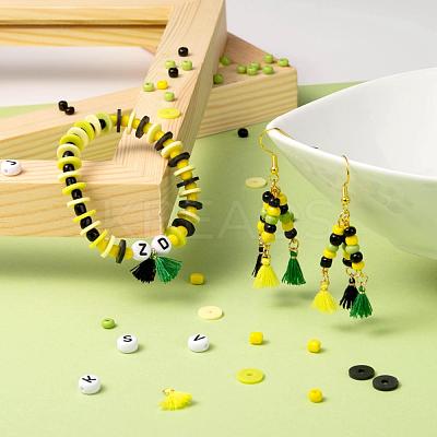 3 Colors 1155Pcs DIY Ghana Jamaican Theme Stretch Bracelets Making Kits DIY-LS0001-22C-1