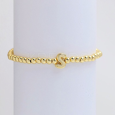 Brass Beaded Stretch Bracelets for Women FS-WG560D0-19-1
