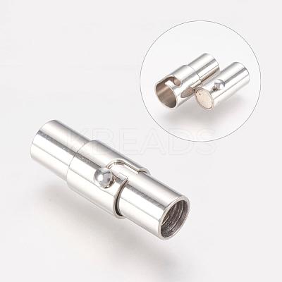 Tarnish Resistant Smooth 304 Stainless Steel Locking Tube Magnetic Clasps STAS-H019-2-1