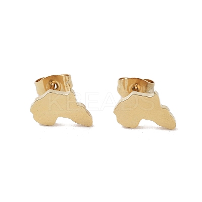 PVD Vacuum Plating 304 Stainless Steel Stud Earrings for Women X-EJEW-A048-07G-1