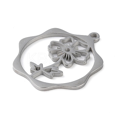 Non-Tarnish 304 Stainless Steel Pendants STAS-P338-01E-P-1