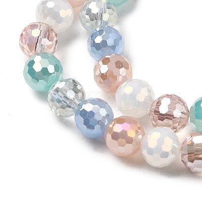Electroplate Glass Beads Strands EGLA-D300-06-8mm-06-1