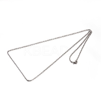 Tarnish Resistant New 304 Stainless Steel Rope Chains Necklaces NJEW-P047-13-1