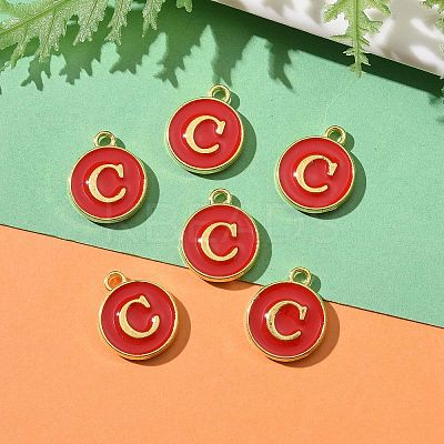 Golden Plated Alloy Enamel Charms LS-ENAM-S118-03C-1