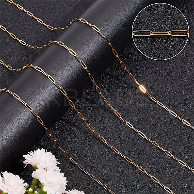 DIY 304 Stainless Steel Paperclip Chain Bracelets Necklaces Jewelry Sets Making Kits DIY-BBC0002-14-1