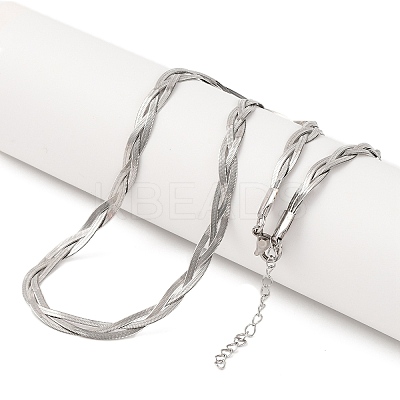 304 Stainless Steel Snake Chains Necklaces NJEW-M075-02B-P-1