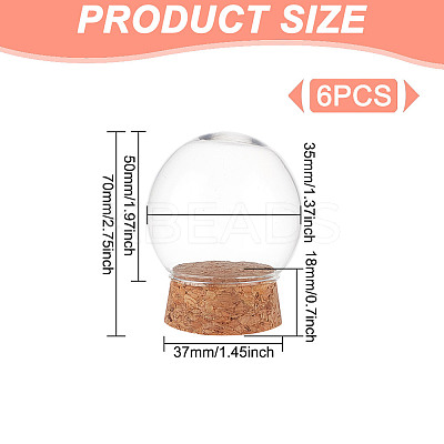 Glass Dome Cover FIND-WH0152-555-1