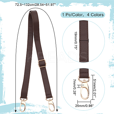 4Pcs 4 Colors Imitation Leather Adjustable Bag Straps FIND-PH0017-51-1