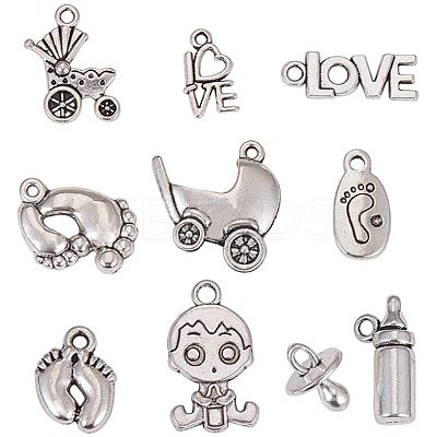 Mixed Tibetan Style Alloy Pendants TIBEP-NB0001-21AS-1