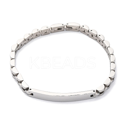 304 Stainless Steel Link Chain Bracelets BJEW-R018-21P-1