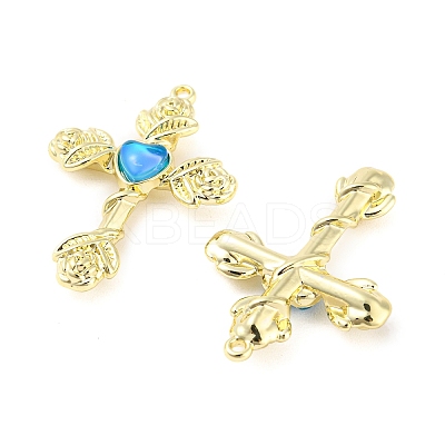 Rack Plating Alloy Pendants PALLOY-D023-10G-1