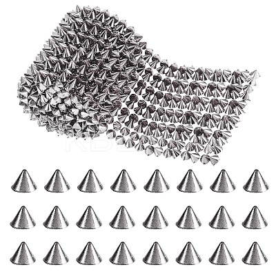 1 Yard 12-Row Resin Spike Stud Cone Flatback Punk Rock Trim Mesh Bead Craft FIND-TA0006-73A-1