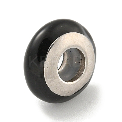 304 Stainless Steel Enamel European Beads STAS-U005-01D-P-1