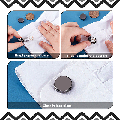 5 Pairs Brass Cufflinks BUTT-FG0001-57B-1