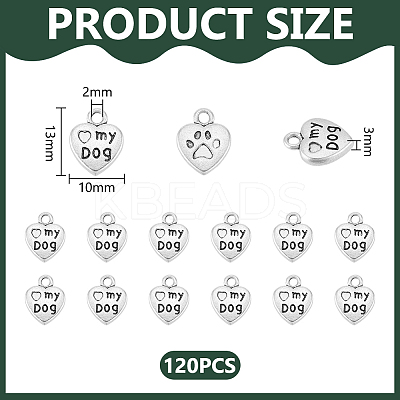 120Pcs Tibetan Style Charms FIND-UN0015-90-1