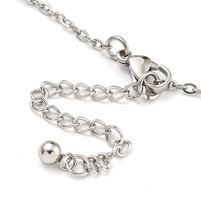 Tarnish Resistant Summer Beach 304 Stainless Steel Cable Chains Shell Shaped Charm Bracelets BJEW-P334-05P-1