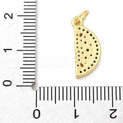 Brass Micro Pave Cubic Zirconia Pendants KK-S511-03G-G-1