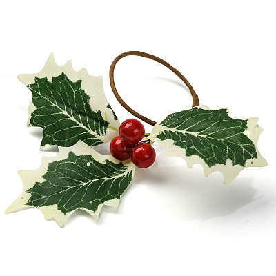 Christmas Theme Iron Napkin Rings AJEW-G062-01C-1