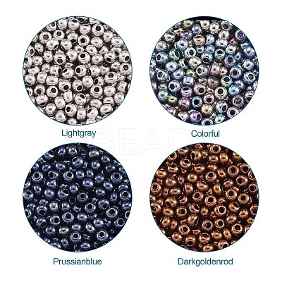 12/0 Grade A Electroplated Glass Seed Beads SEED-CD0001-01-1