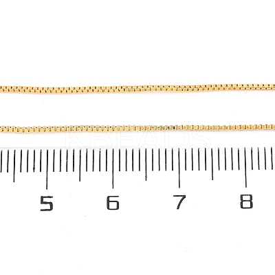 0.9MM Brass Box Chain Necklaces Making NJEW-D302-74G-1