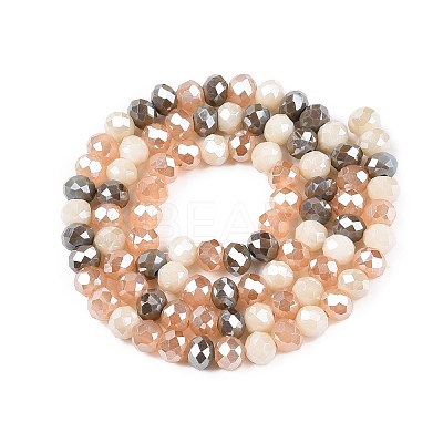 Electroplate Glass Beads Strands GLAA-T023-D16-06-1