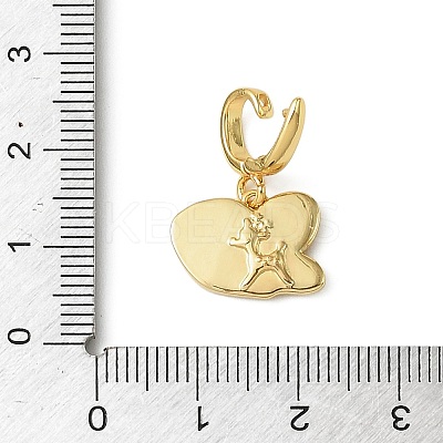 Christmas Brass Rhinestone Butterfly Pendant Decorations KK-H498-01G-01-1