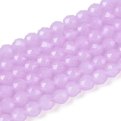Imitation Jade Glass Beads Strands GLAA-T028-4mm-11D-1