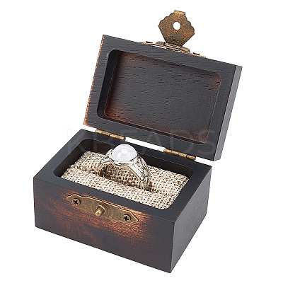 Rectangle Vintage Wood Ring Storage Boxes CON-WH0087-85A-1