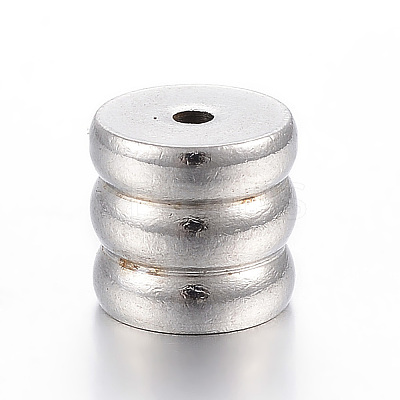 Tarnish Resistant 304 Stainless Steel Grooved Beads STAS-E425-019P-1