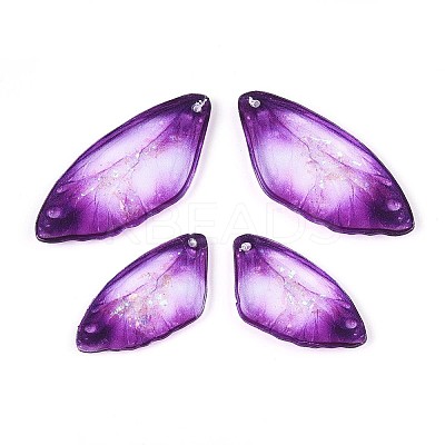Transparent Epoxy Resin Pendants RESI-T057-31B-1