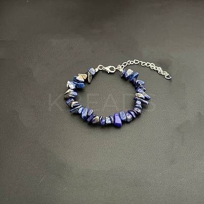 Natural Lapis Lazuli Chip Beaded Bracelets for Women IW6789-20-1