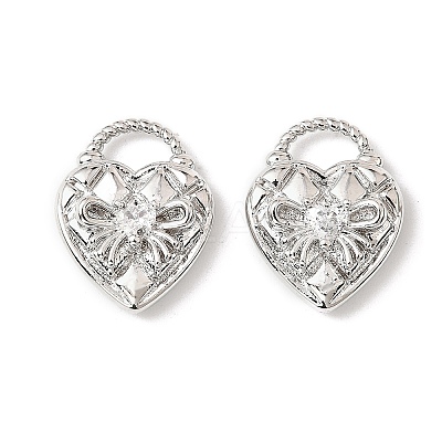 Brass Micro Pave Cubic Zirconia Pendants KK-K351-63P-1