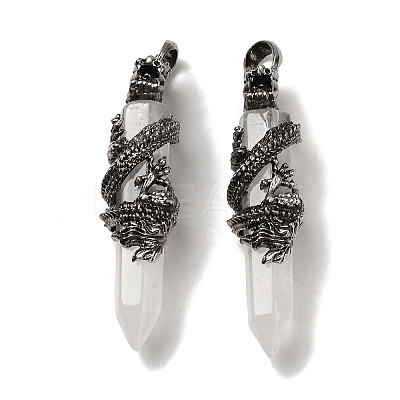 Natural Quartz Crystal Pointed Pendants G-D069-01K-AS-1