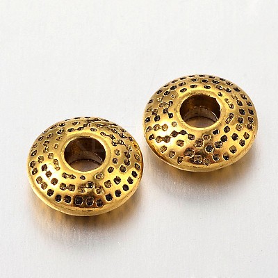 Tibetan Style Alloy Spacer Beads TIBEB-R011-AG-FF-1