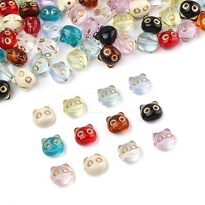 110Pcs 11 Colors Transparent Acrylic Beads MACR-FS0002-07-1