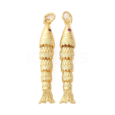 Rack Plating Brass Micro Pave Cubic Zirconia Pendants KK-M309-38J-G-1