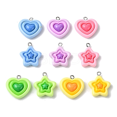 Opaque Resin Pendants RESI-P039-02A-1