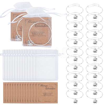 40Pcs Iron Expandable Charm Bangles BJEW-ME00001-1