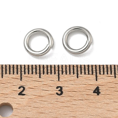 Tarnish Resistant 304 Stainless Steel Open Jump Rings STAS-E067-11-8mm-1