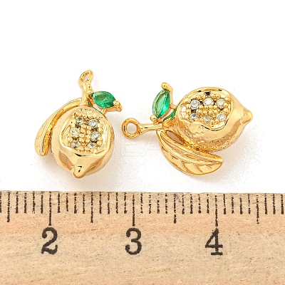 Brass Micro Pave Cubic Zirconia Pendants KK-K369-02G-06-1