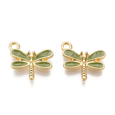 Light Gold Plated Alloy Charms ENAM-T009-02C-1