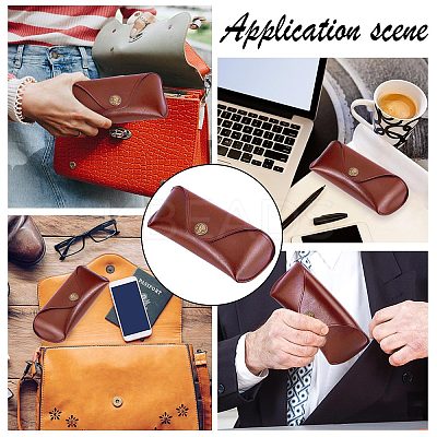 1Pc Imitation Leather Glasses Cases AJEW-CN0001-44B-1