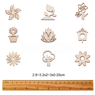Unfinished Wood Piece Decorations WOOD-CJ0001-44-1