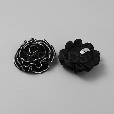 Flower Polyester Shoe Decoration AJEW-WH0348-632-1
