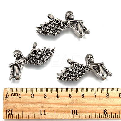 304 Stainless Steel Angel Pendants STAS-M202-02AS-1