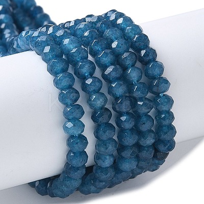 Dyed Natural Malaysia Jade Rondelle Beads Strands G-E316-2x4mm-54-1